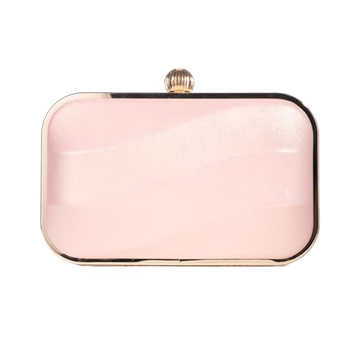 MICHELLE MOON Handtasche Damen Klein Elegant mit Glitzer | Abendtasche Champagner | Clutch Champagner für Hochzeit, Party und besondere Anlässe | Handtasche Damen mit abnehmbarer Schulterkette von MICHELLE MOON