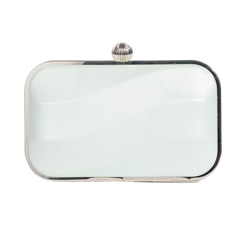 MICHELLE MOON Handtasche Damen Klein Elegant mit Glitzer | Abendtasche Hellblau | Clutch Hellblau für Hochzeit, Party und besondere Anlässe | Handtasche Damen Hellblau mit abnehmbarer Schulterkette von MICHELLE MOON