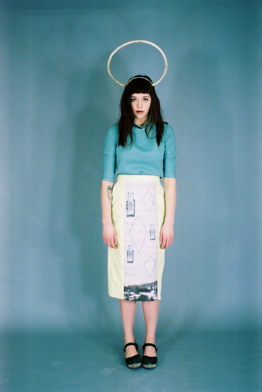 Gestickte Panel-Bleistift-Rock von MICHONSMARIGOT