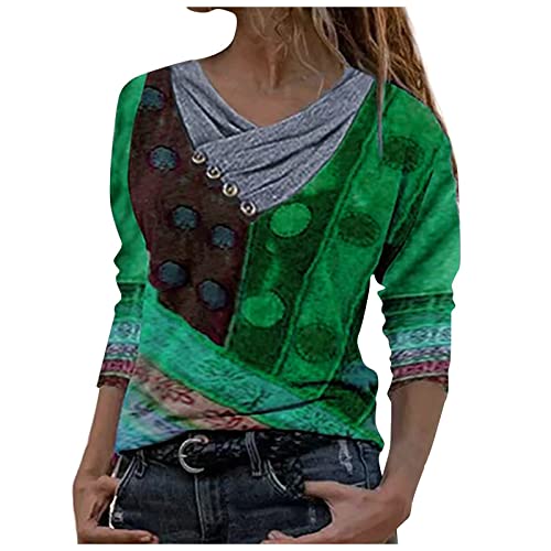 Damen id&t Tanktop Grauer schwarzer Pullunder Kinder Schlafshirt Tip top Shirts männer Cashmere Pullover Damen Benetton Damen r-Neal ajc Tanktop äh nö Langarm Shirt damenhemd arbeits(Grün,3XL) von MICKURY