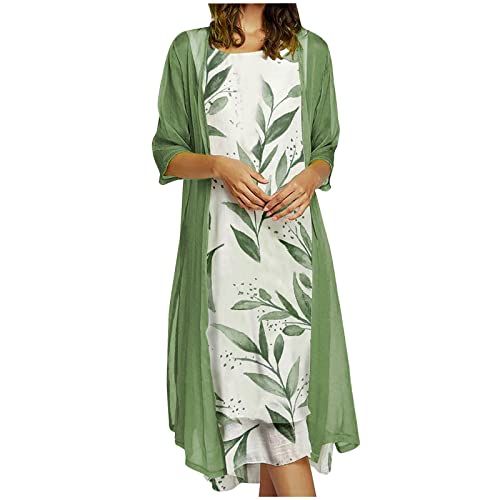 Kleid schwanger Mont cocktailkleid Sommerrock midi miniröcke Lange röcke Damen Sommer EDC röcke Smith and Soul Kleid Glockenrock Weihnachten Kleid brautjungfernkleider salbeigrün(D-Grün,XXL) von MICKURY