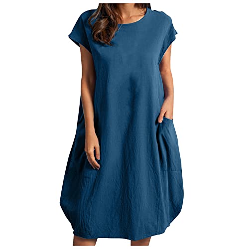 Kleid sexy,Kleider von,jerseykleid Damen,Regenbogen Kleid,Abiballkleider,Kleid Lange ärmel,Kleid Schwangerschaft,Cinque Kleider,hässliche Kleider(Blau,XXL) von MICKURY