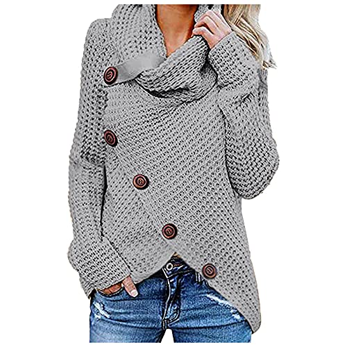 MICKURY Hoodie Damen,Jumpsuit Damen Herbst Wrst Bhvr Hoodie Familien Weihnachtspullover Roter Pullover Strickjacke Blau Pullover Von Hoodie Totenkopf(Grau,L) von MICKURY