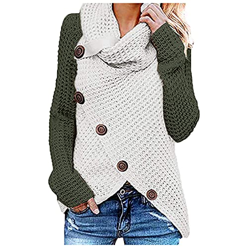 MICKURY Kapuzenpulli,Stone Pullover Oversize Pullover Pullover Grau Wollpullover Pullover Ohne Ärmel Dunkelblauer Cardigan Außergewöhnliche Hoodies(Armee Grün,L) von MICKURY