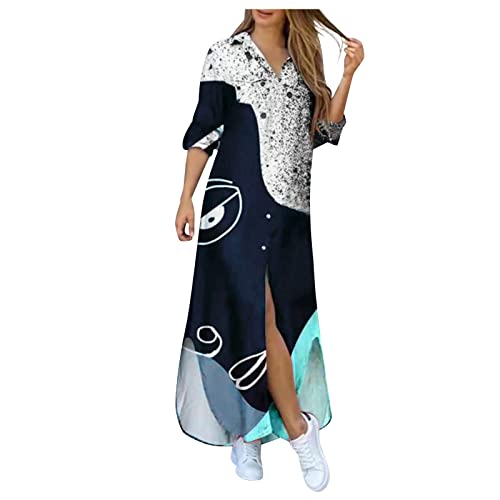 MICKURY Kleid midikleid trendyol Kleider Sommerkleider 2022 Kinder Kleider Maxirock Strandkleider Knielang salbeigrün Kleid lederkleider Damen italienische Kleider für hochzeitsgäste(2-White,XXL) von MICKURY