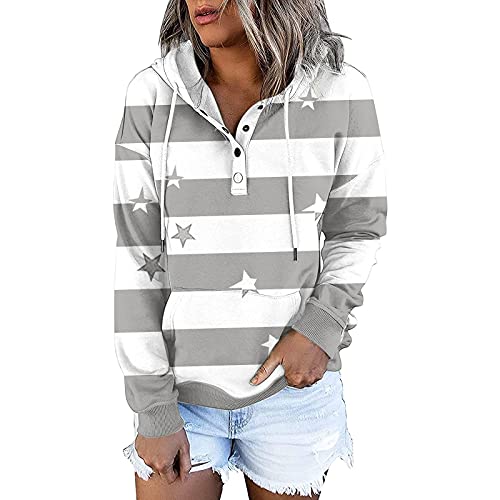 MICKURY Norwegerpullover,Pärchen Pullover Kaschmirpullover Abschluss Pullover Pullover Mit Reißverschluss Damen Hoodie Grau Lange Pullis Pullover Mit Bauchtasche(Grau,Einheitsgröße) von MICKURY