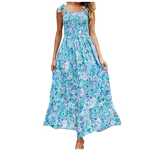 MICKURY Strandkleider,Brautmutter Kleid,schulterfreie Kleider,Kleid dunkelblau,Kleid mit puffärmeln,p&c Abendkleider,brautkleid Lange ärmel,momox Kleidung,mbym Kleid(Sky Blue-2,XL) von MICKURY