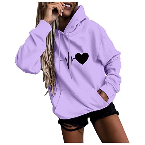 MICKURY Sweat Jacken,Sweatjacken Norweger Pullover Paar Pullover Weiße Hoodie Pullover Strickhülle Kaschmir Strickjacke Damen(Violett,Einheitsgröße) von MICKURY