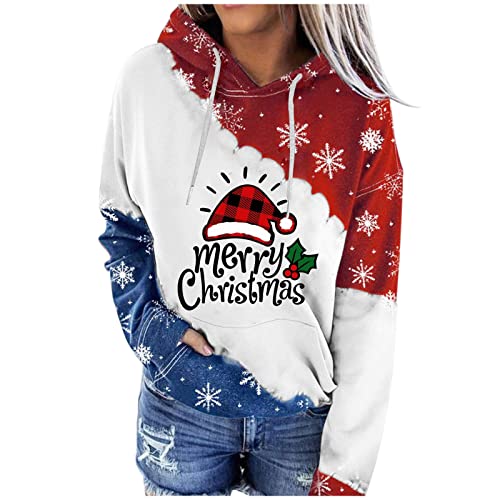 MICKURY Weihnachtspullover Damen,Oversize Pulli Pullover Damen Dicker Winterpullover Damen Pullover Über Kleid Wollpulli Damen Cardigan Puffärmel Long Strickjacke Damen(Weiß,Einheitsgröße) von MICKURY