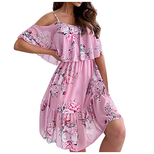 Shooting 60er Jahre schwarzes Kleid elegant Heine Abendkleider hemdkleid süße röcke Hippie brautkleid röcke schwarz Bohemian Kleid Trachtenrock Damen mit Rock deerberg Kleider jjshouse(Rosa,M) von MICKURY