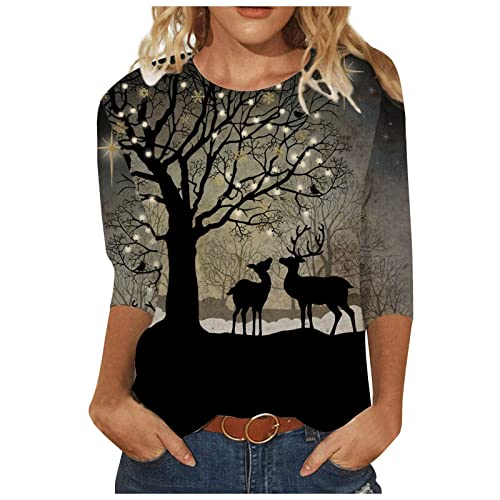 Sport Tshirts Damen,T-Shirt Damen Tunika Damen Herbst Pullover Fabrikverkauf Die Toten Hosen T-Shirt Lange Pullover Damen Popken Shirt Strick T Shirt von MICKURY