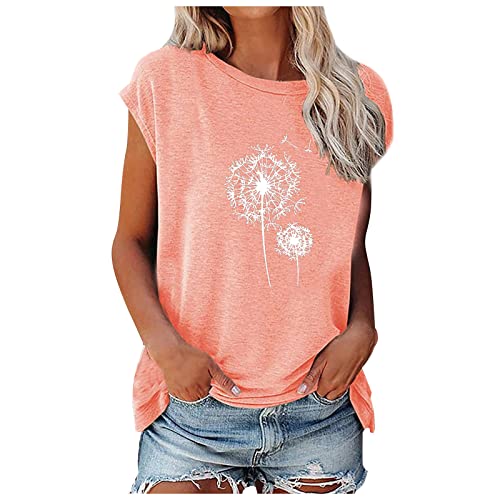 Tshirt Vatertag,Tops Damen Sommer,BH Tops,schöne Oberteile Damen,la Martina Hemd,blusentop Damen,hakro Poloshirt,sommerhemden,Oversized t Shirt Damen(F-Rosa,M) von MICKURY