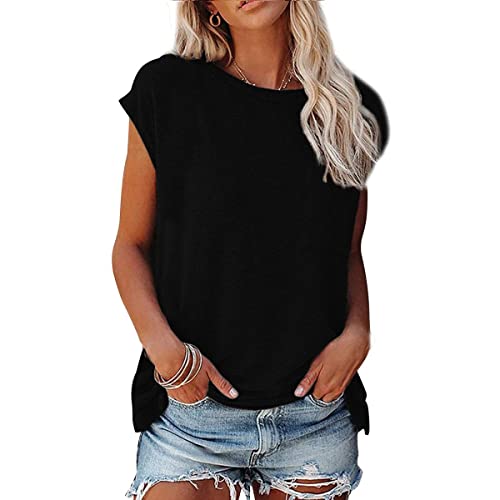 Uv Shirt Stehkragen Damen Y2K Pullunder Top Schulterfrei Damen Laack Hemden Damen Handball Geschenke Fcn Pullover Ugly Christmas Elegante Blusen Karo V Ck Zyzz(A5-Schwarz,L) von MICKURY