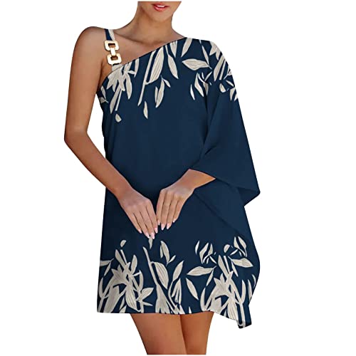 festliches Sommerkleid Kleid Silvester Kleider Herbst 2022 cocktailkleid blau unterröcke Damen schwarz olny Kleider Paillettenkleid schwarz Adler Kleider Gudrun sjöden Kleider hochzeits(C-Marine,XL) von MICKURY