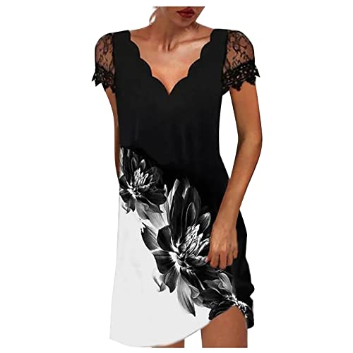 leinenkleider,blumenmädchenkleider,Festliche umstandskleider,festtagskleider Damen,t Shirt Kleid Damen,Taifun Kleid,langes Kleid Hochzeitsgast,Kleid rosa,Kleid grün(Weiß,Large) von MICKURY