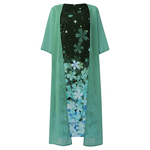 schwarzen Rock frühlingskleider Mittelalter Kleid rotes Kleid kurz Heine Kleider elegant Unterrock brautkleid Kleid Abschlussball spitzenunterrock für große Frauen hochzeitskleider(Green-B,4XL) von MICKURY