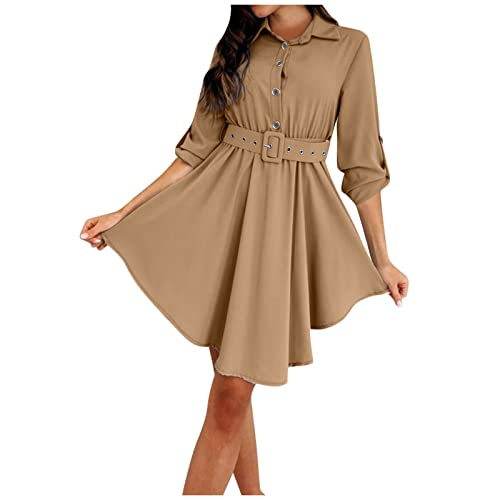 viktorianisches Kleid,Kleid Emily den Bergh,Bleistiftrock,Strandkleider,Satin Kleid grün,wickelkleid midi,Rock weiß,Langer Rock Sommer(Khaki,3XL) von MICKURY