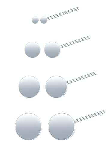 MICMIF Runde Ohrstecker Silber 925 Set aus 1.3/3/ 4/5 mm, Damen Ohrringe Minimalistische Klein Runde Knorpel Tragus Ohrstecker Set Hypoallergen von MICMIF