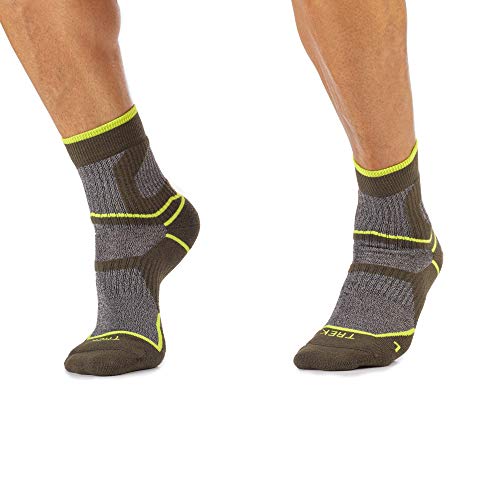 MICO KURZE SOCKEN TREKKING aus Micotex + LYCRA Faser, 100% Unisex, mittleres Gewicht, für Herren und Damen (L (41-43), Grün) von MICO