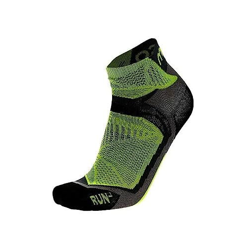 MICO PROFESSIONAL RUNNING, Laufsocken made in Italy, Herren- und Damensocken ultraleicht, Technisches Material, Sportsocken (35-37, Anthrazit/Fluo gelber) von MICO