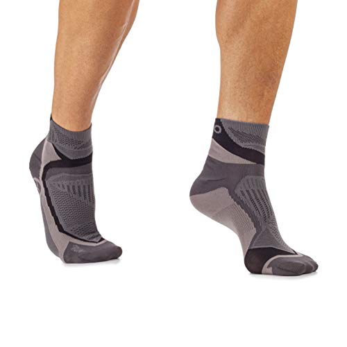 MICO PROFESSIONELLE LAUFSOCKEN, ultraleicht, extraleichtes Gewicht, aus Polyamid, Unisex für Herren und Damen, sportlich (41-43, Schwarzer/Grauer) von MICO