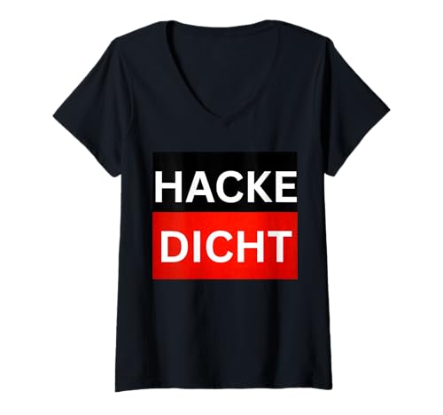 Damen HACKE DICHT T-Shirt mit V-Ausschnitt Damen HACKE DICHT T-Shirt mit V-Ausschnitt von MICON ART