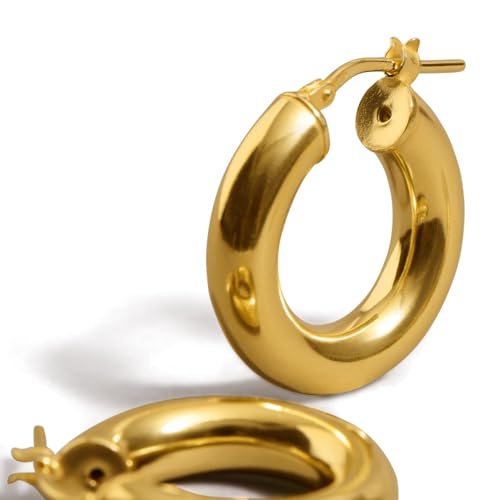 Kleine Creolen Damen 925 Sterling Silber – 18K vergoldet – Wasserfeste Ohrringe – Handgefertigt in Europa – Nickelfrei – Minimalistisches Schmuckdesign Kleine Creolen Damen 925 Sterling Silber – 18K vergoldet – Wasserfeste Ohrringe – Handgefertigt in Europa – Nickelfrei – Minimalistisches Schmuckdesign von MICORO