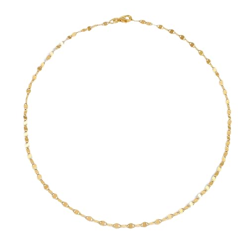 MICORO Elegante Halskette Damen 925 Sterling Silber – 18K vergoldet – 45 cm – Wasserfeste Kette – Handgefertigt – Nachhaltiges Schmuckdesign MICORO Elegante Halskette Damen 925 Sterling Silber – 18K vergoldet – 45 cm – Wasserfeste Kette – Handgefertigt – Nachhaltiges Schmuckdesign von MICORO
