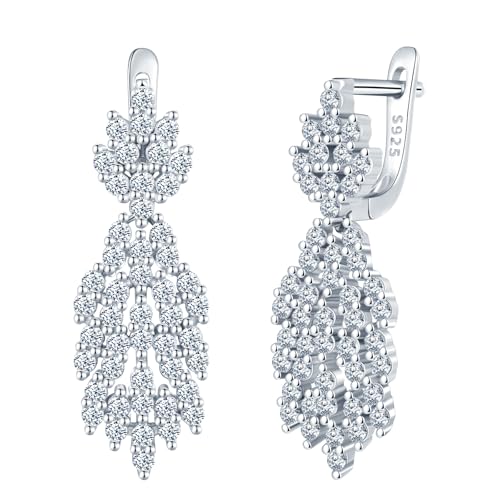 MICSAVI 925 Silber Tropfen Ohrringe Damen | Quasten Baumel Ohrschmuck mit Zirkonia Steinen für Hochzeit, Abschlussball | Hypoallergener Statement Ohrringe mit Sicherheitsverschluss MICSAVI 925 Silber Tropfen Ohrringe Damen | Quasten Baumel Ohrschmuck mit Zirkonia Steinen für Hochzeit, Abschlussball | Hypoallergener Statement Ohrringe mit Sicherheitsverschluss von MICSAVI