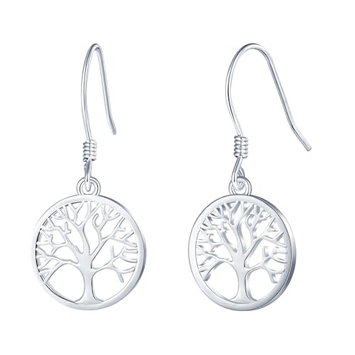 MICYUMI 925 Sterling Silber Baum Muster Hängen Ohrringe Hohles Design Ohrstecker für Frauen von MICYUMI