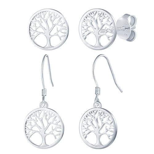 MICYUMI 925 Sterling Silber Baum Muster Ohrringe Hohles Design Ohrstecker für Frauen,2 Paare MICYUMI 925 Sterling Silber Baum Muster Ohrringe Hohles Design Ohrstecker für Frauen,2 Paare von MICYUMI