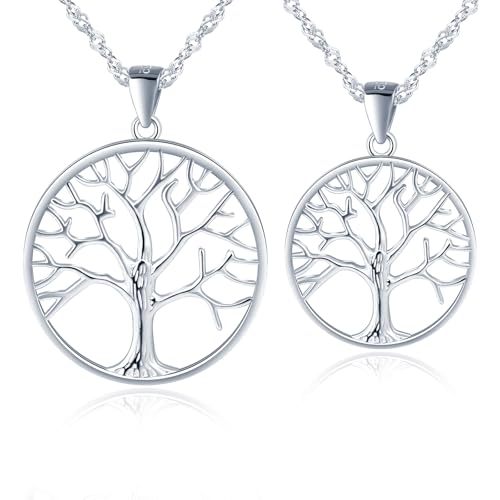 MICYUMI Damen 925 Sterling Silber Baum Anhänger Halskette Kette für Frauen,2 Stück MICYUMI Damen 925 Sterling Silber Baum Anhänger Halskette Kette für Frauen,2 Stück von MICYUMI
