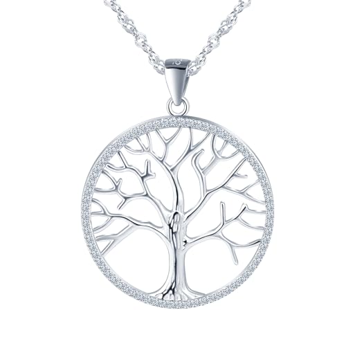 MICYUMI Damen 925 Sterling Silber Baum Muster Anhänger Halskette Frauen Kette,Große Größe MICYUMI Damen 925 Sterling Silber Baum Muster Anhänger Halskette Frauen Kette,Große Größe von MICYUMI