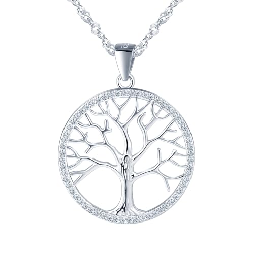 MICYUMI Damen 925 Sterling Silber Baum Muster Anhänger Halskette Frauen Kette,Mittel Größe MICYUMI Damen 925 Sterling Silber Baum Muster Anhänger Halskette Frauen Kette,Mittel Größe von MICYUMI