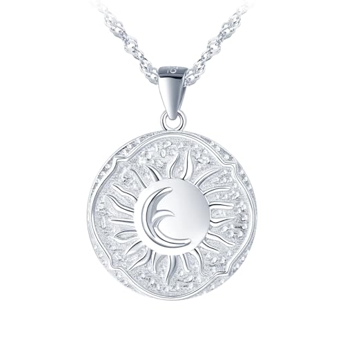 MICYUMI Damen 925 Sterling Silber Sonne Mond Anhänger Halskette Anhänger Mode Kette MICYUMI Damen 925 Sterling Silber Sonne Mond Anhänger Halskette Anhänger Mode Kette von MICYUMI