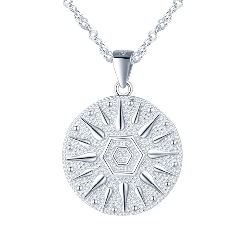 MICYUMI Damen 925 Sterling Silber Sonne Muster Anhänger Halskette MICYUMI Damen 925 Sterling Silber Sonne Muster Anhänger Halskette von MICYUMI