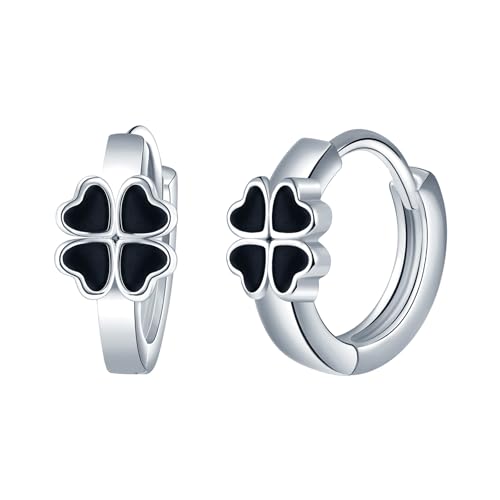 MICYUMI Damen 925 Sterling Silber Vierblättrige Klee Form Creolen Ohrringe Einfaches Design Creolen Ohrstecker,Silber MICYUMI Damen 925 Sterling Silber Vierblättrige Klee Form Creolen Ohrringe Einfaches Design Creolen Ohrstecker,Silber von MICYUMI