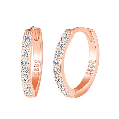 MICYUMI Damen S925 Sterling Silber Ohrringe 12mm Durchmesser Creolen Ohrringe Hoop Ohrringe von MICYUMI