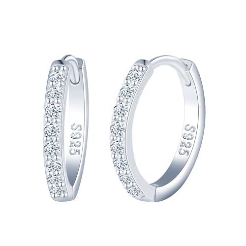 MICYUMI Damen S925 Sterling Silber Ohrringe 12mm Durchmesser Creolen Ohrringe Hoop Ohrringe von MICYUMI