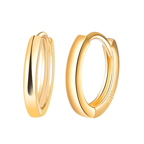 MICYUMI Herren Damen 925 Sterling Silber Creolen Ohrringe 12mm Durchmesser Hoop Ohrringe von MICYUMI