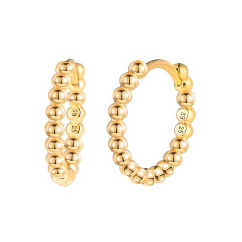 MICYUMI Herren Damen S925 Sterling Silber Ohrringe 10mm Durchmesser Creolen Einfaches Design Hoop Ohrringe von MICYUMI