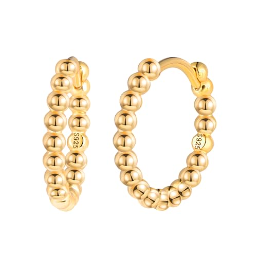 MICYUMI Herren Damen S925 Sterling Silber Ohrringe 12mm Durchmesser Creolen Einfaches Design Hoop Ohrringe von MICYUMI