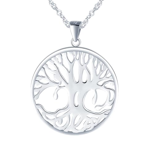 MICYUMI Mode Damen 925 Sterling Silber Baum Muster Hohlh Anhänger Halskette Kette für Frauen,Stil E MICYUMI Mode Damen 925 Sterling Silber Baum Muster Hohlh Anhänger Halskette Kette für Frauen,Stil E von MICYUMI