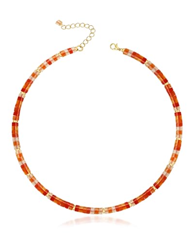 Heishi-Stil Edelstein/natürliche Perlen Choker Halskette für Frauen, handgefertigter Schmuck, Geschenke für Sie, Kristall, Quarz von MIDDLUX