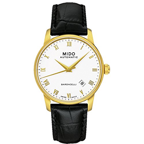 MIDO Herren-Armbanduhr BARONCELLI II Gent Analog Automatik Leder M8600.3.26.4 von MIDO