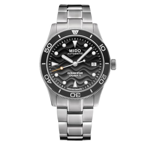 MIDO Ocean Star 39 – Schweizer Automatikuhr für Damen und Herren – 39 mm Edelstahlgehäuse, Grauer Farbverlauf auf Edelstahl von MIDO