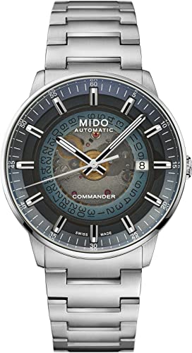 Mido Automatik Herrenuhr Commander Gradient Stahl/Blau M021.407.11.411.01 von MIDO