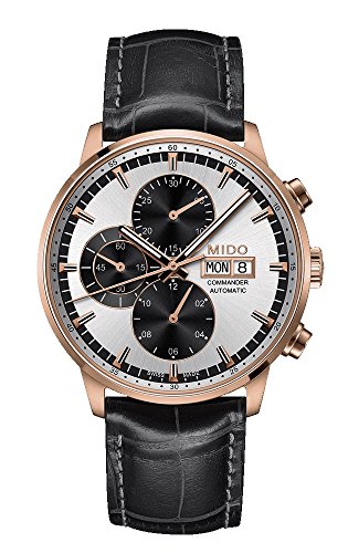 Mido Commander II Herren-Armbanduhr 42.5mm Armband Leder Schwarz Automatik Analog M016.414.36.031.59 von MIDO