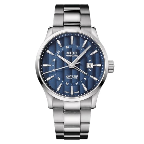 Mido multifort automatik-Uhr mit GMT-Stahl-zifferblatt blau-M038.429.11.041.00 von MIDO