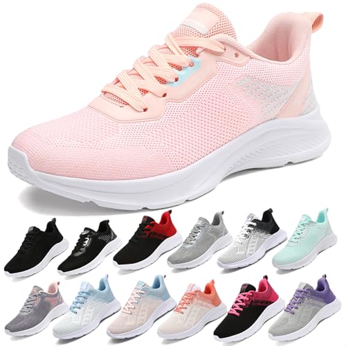 MIDQCGL Damen Sportschuhe Running Shoes Herrensneaker Outdoor Fitness Jogging Sportsschuhe Fashion Leichte Walkingschuhe Frizeitschuhe 208 Pink36EU von MIDQCGL